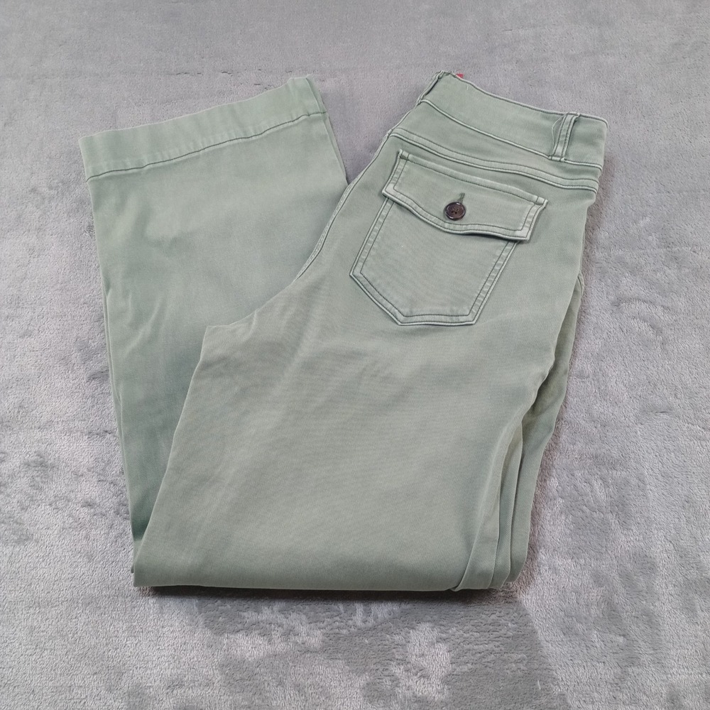 Spanx Wide Leg Pants Womens Size Medium Sage Green Stretch Workwear Casual